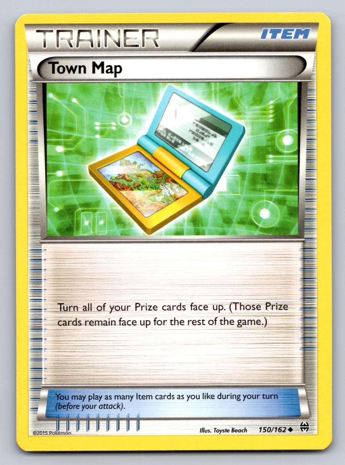 Pokemon Town Map 150/162 Uncommon BREAKthrough MP