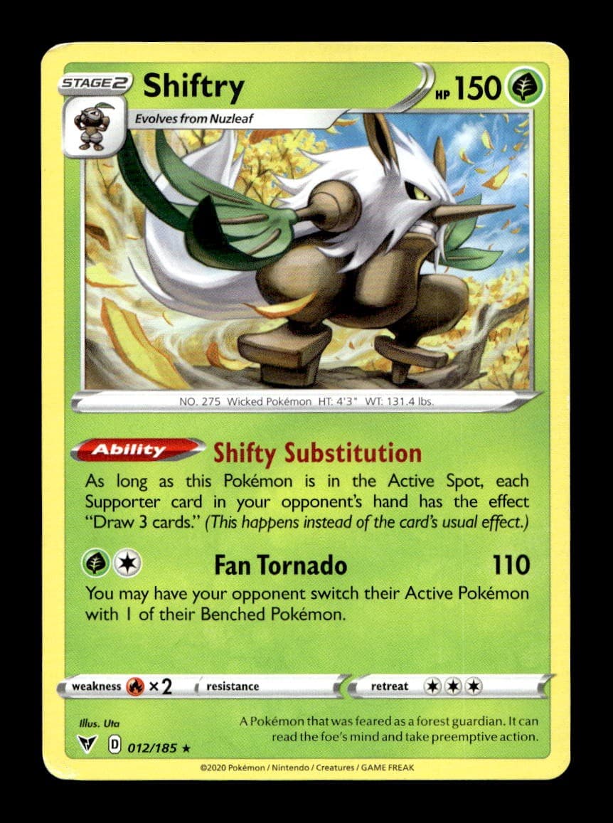 Shiftry 012/185 Rare Vivid Voltage Pokemon Near Mint