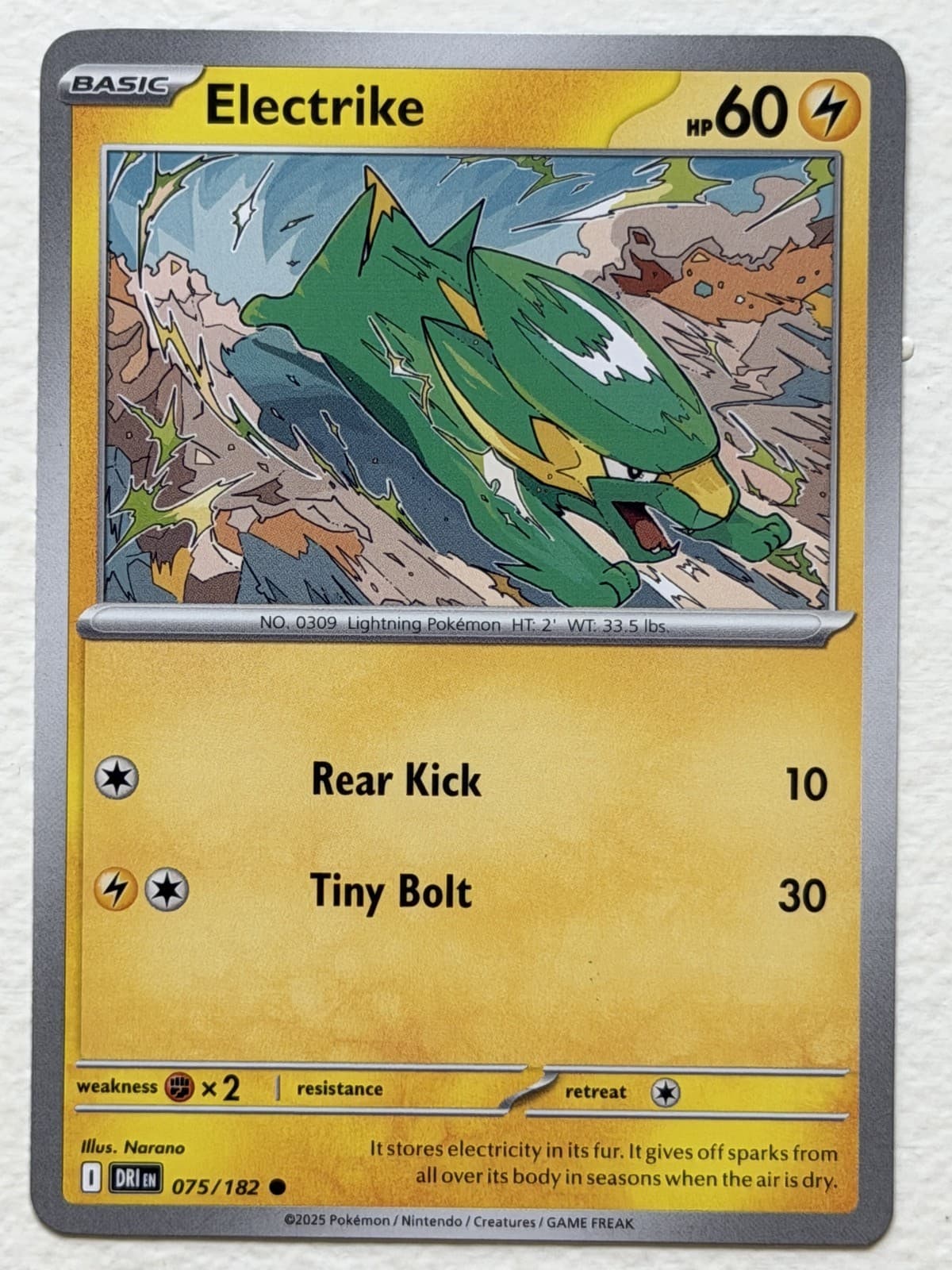 Electrike 75/182 Destined Rivals Common Near Mint Pokemon