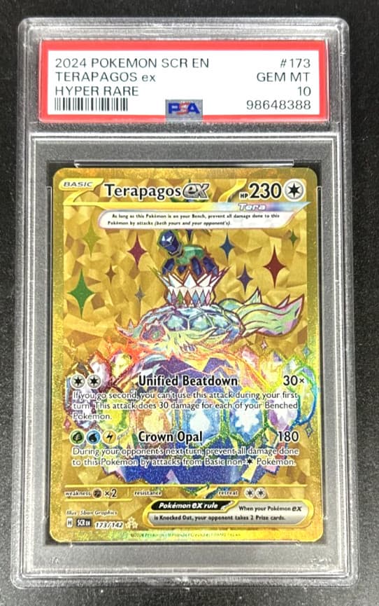 2024 POKEMON SCR EN-STELLAR CROWN HYPER RARE #173 TERAPAGOS EX PSA 10 GEM MINT