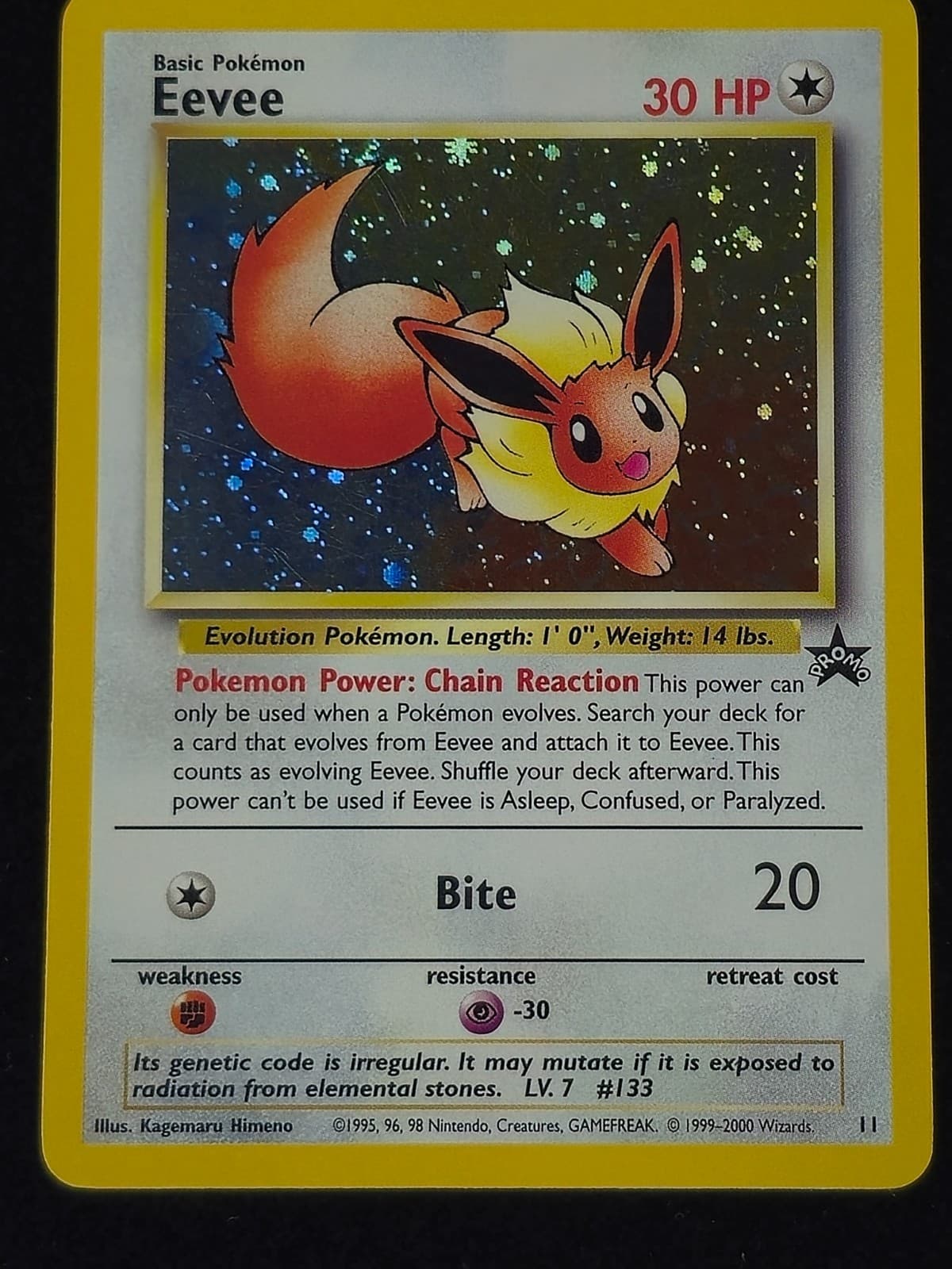 Eevee - Holo - 11/53 Wizards Black Star Promos - Pokémon TCG - 2000