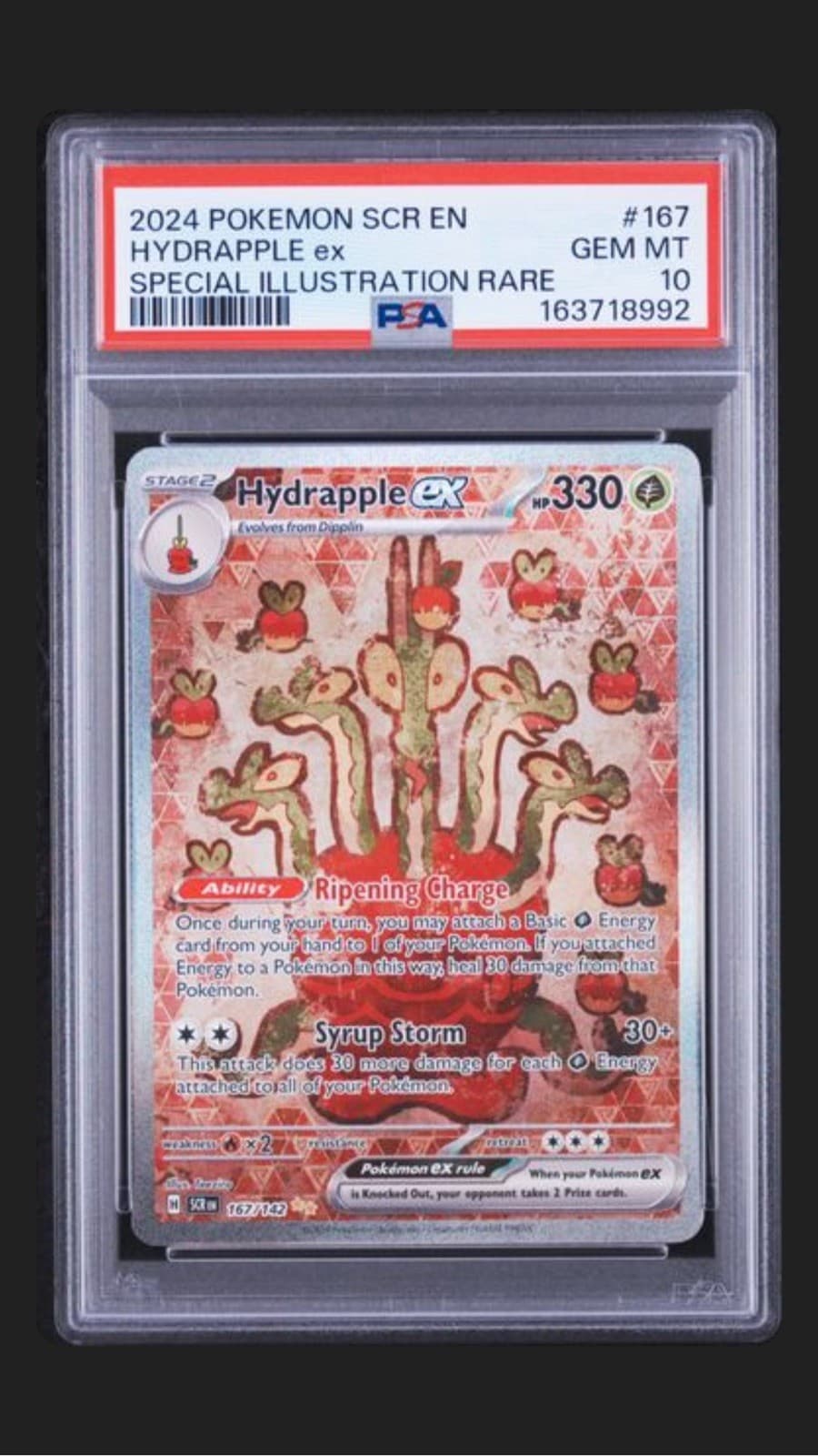 Hydrapple EX 167/142 Special Illustration Rare Pokémon TCG Stellar Crown PSA 10