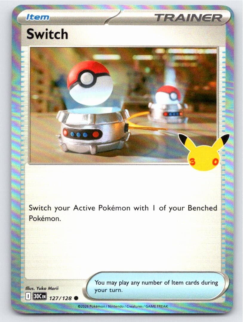 2026 POKEMON ME: 30TH CELEBRATION SWITCH 127/128 HOLO C NM A102446 FREE S&H