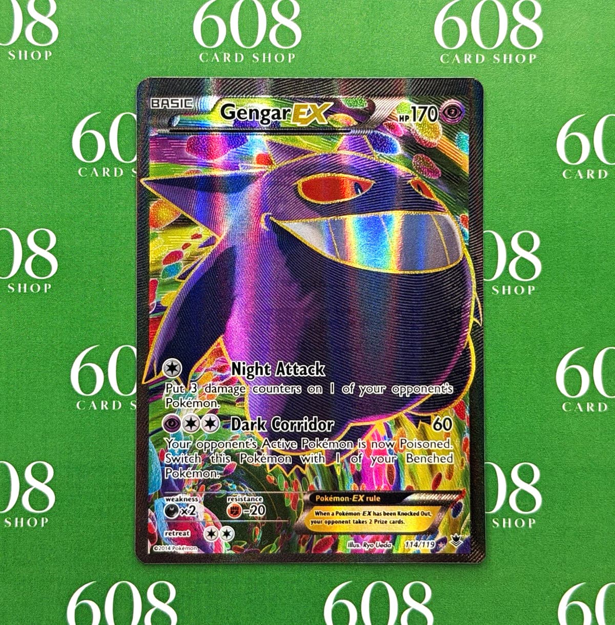The Pokémon Company Gengar EX 114/119 XY Phantom Forces Full Art Holo LP+