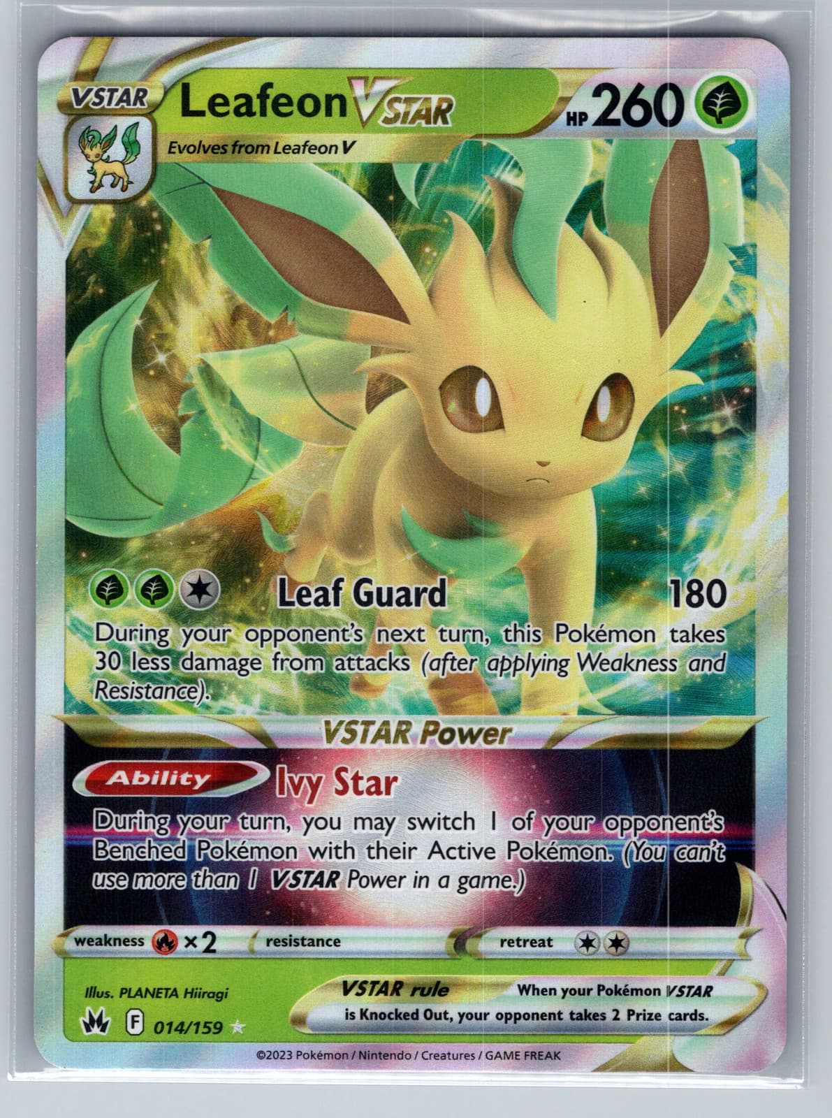 Leafeon VSTAR #14/159 2023 Crown Zenith Pokemon TCG