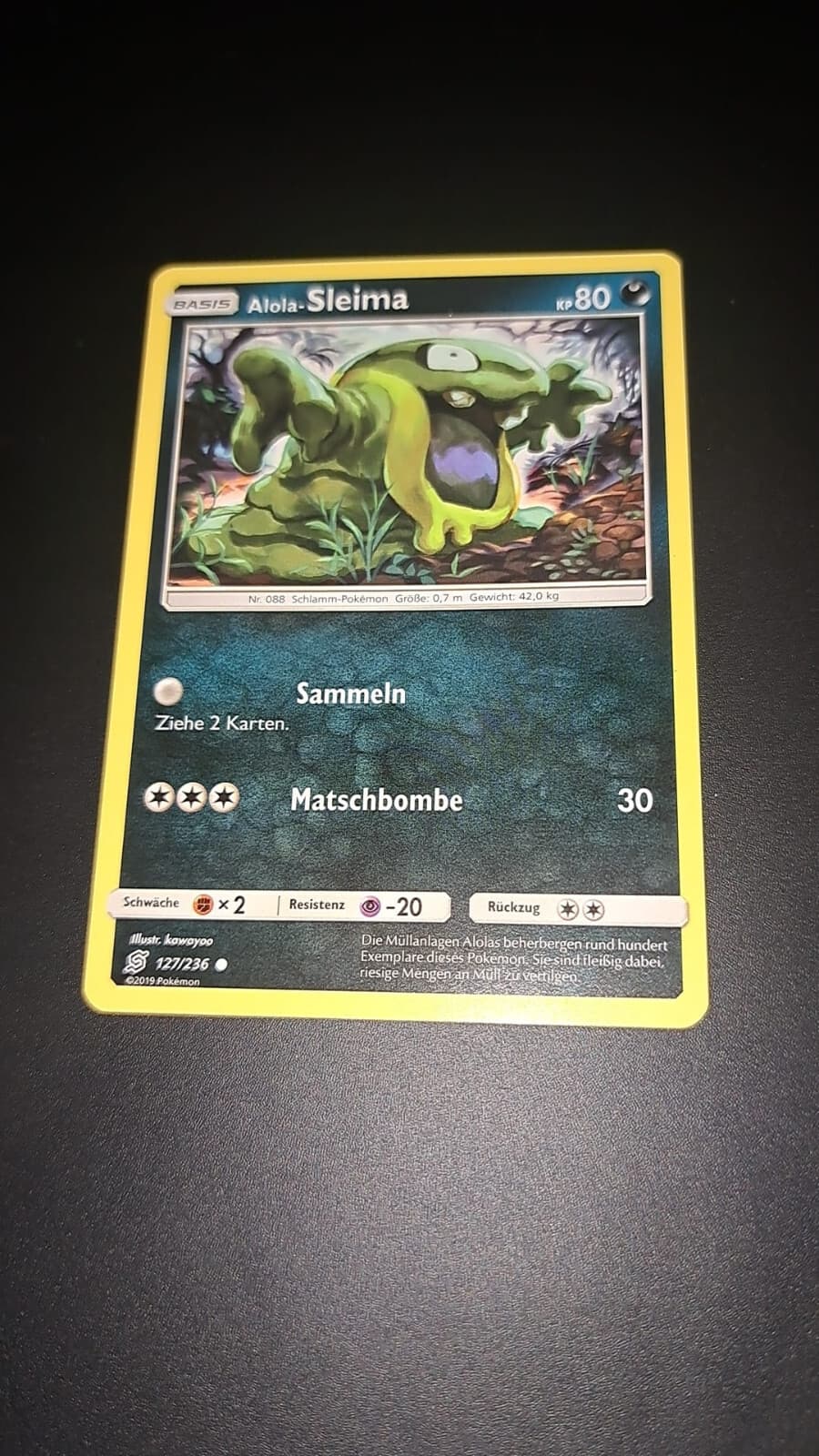 Alola-Sleima 127/236 Pokemon Bund der Gleichgesinnten Karte Deutsch