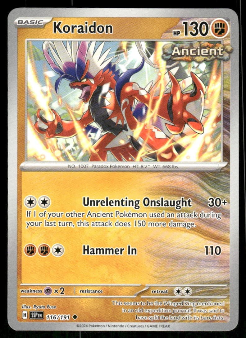 Koraidon Surging Sparks [116/191] Uncommon NM Pokemon