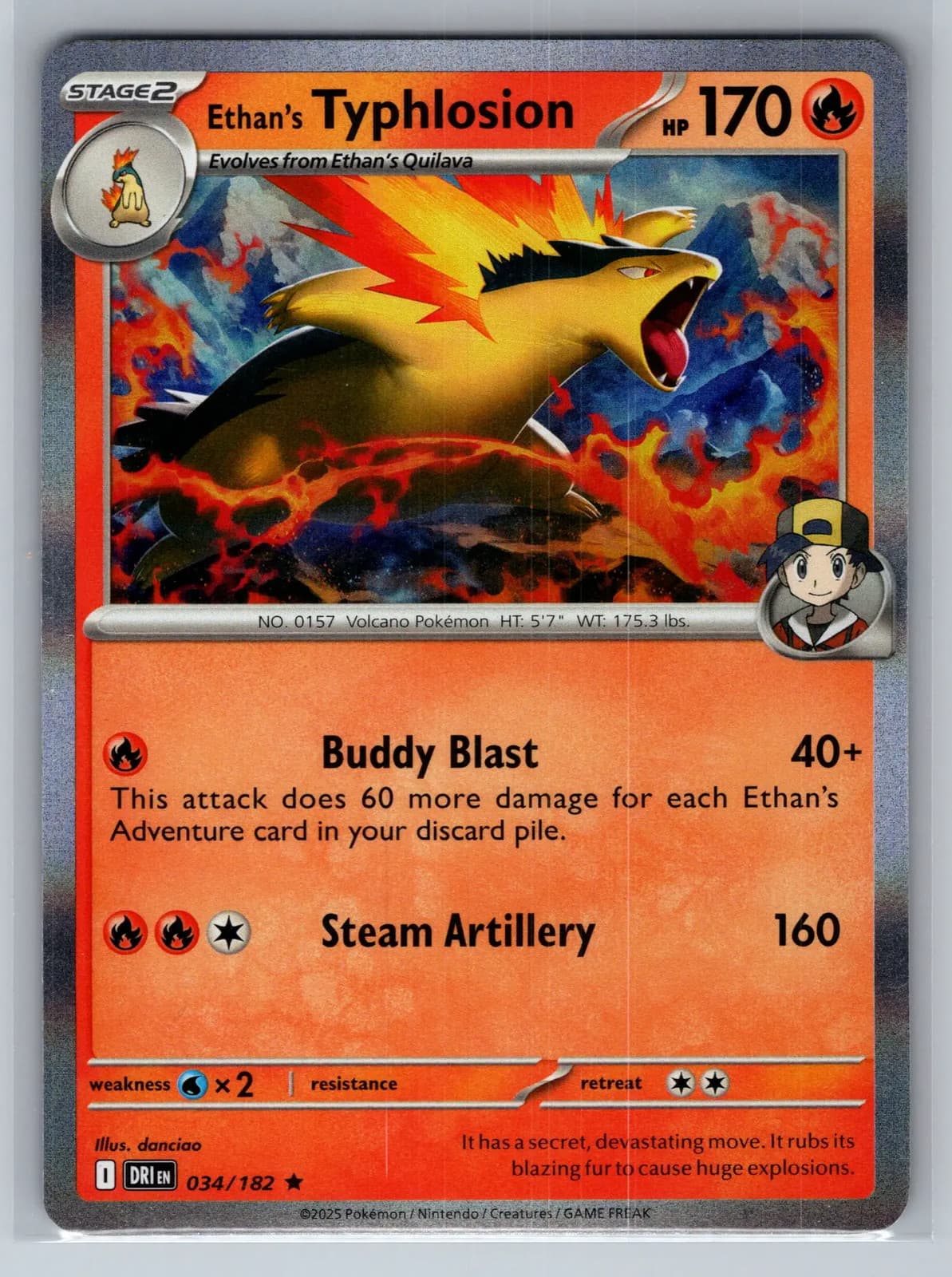 Ethan's Typhlosion #34/182 2025 Destined Rivals Pokemon TCG