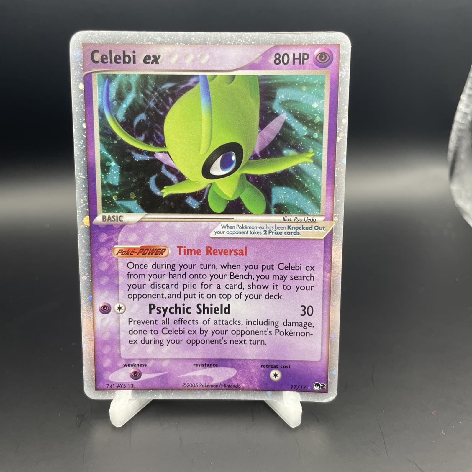 Pokemon TCG Celebi ex 117/115 Unseen Forces Ultra Rare Holo EX EN 2005 80HP