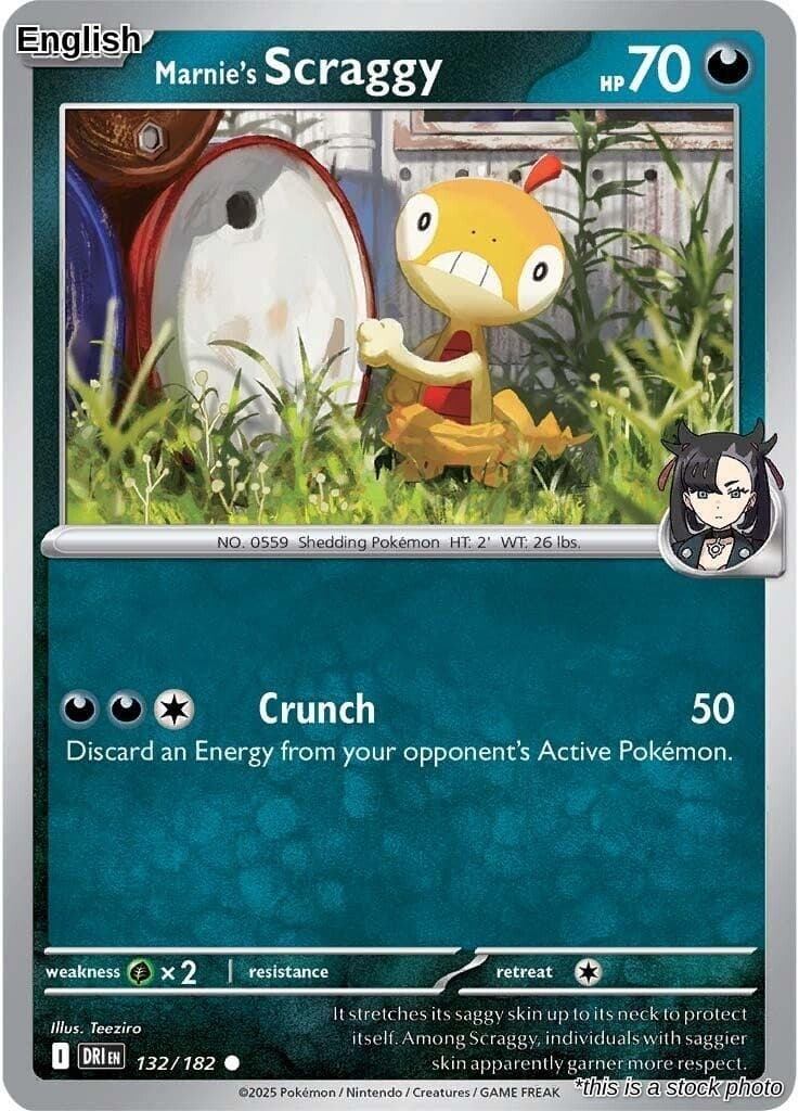 Marnie's Scraggy Destined Rivals 132/182 Near Mint