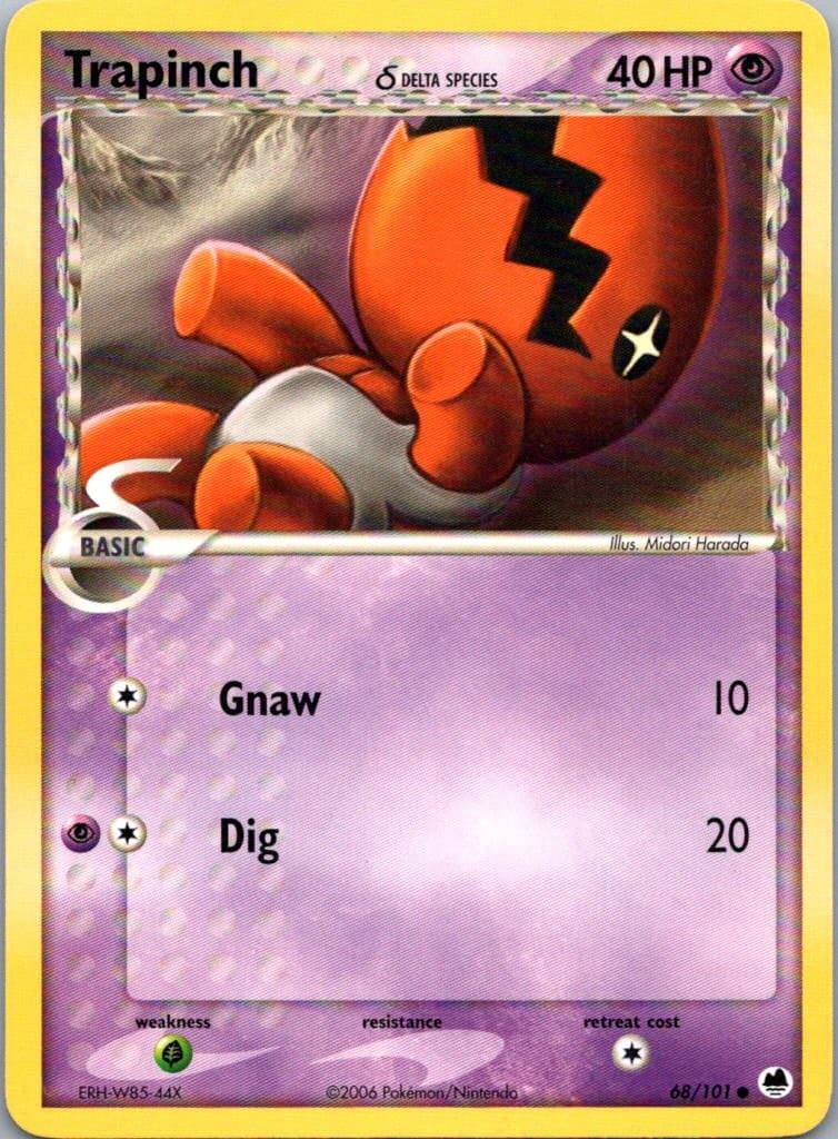 Pokemon TCG Trapinch δ 68/101 Dragon Frontiers LP