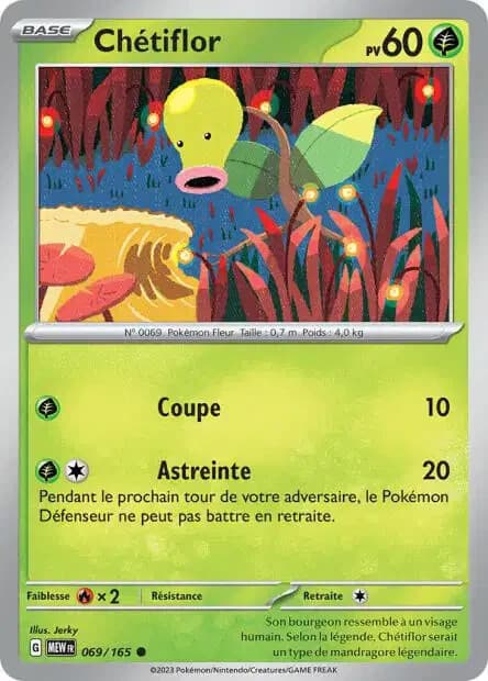 Carte Pokémon Chétiflor 69/165 MEW 151 EV3.5 FR NEUF
