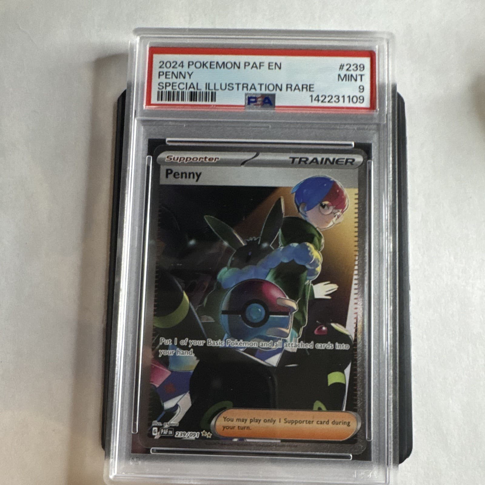 The Pokémon Company Penny 239/091 SV Paldean Fates SIR Holo ENG 2024 PSA 9