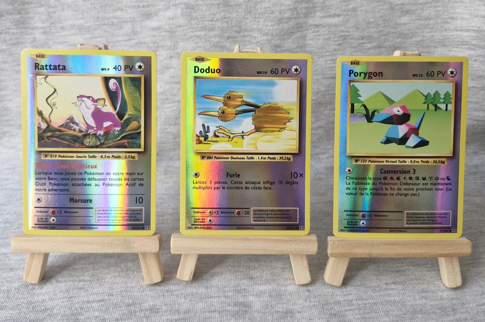 Rattata 66/10 + Doduo 69/108 + Porygon 71/108 - XY Evolutions - Reverses FR