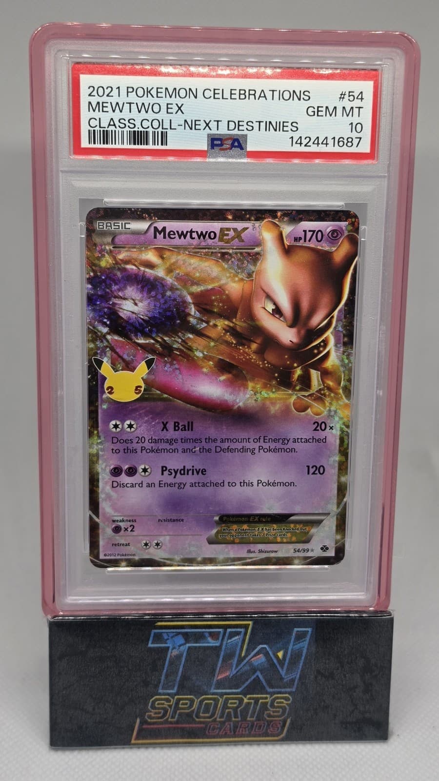 2021 POKEMON CELEBRATIONS CLASSIC COLLECTION #54 MEWTWO EX PSA 10