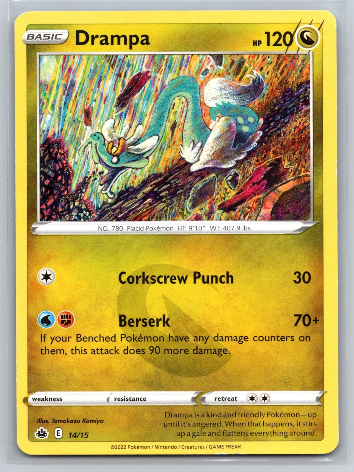 Pokemon Drampa 14/15 McDonald's Promos 2022 Promo Dragon Type TCG Card