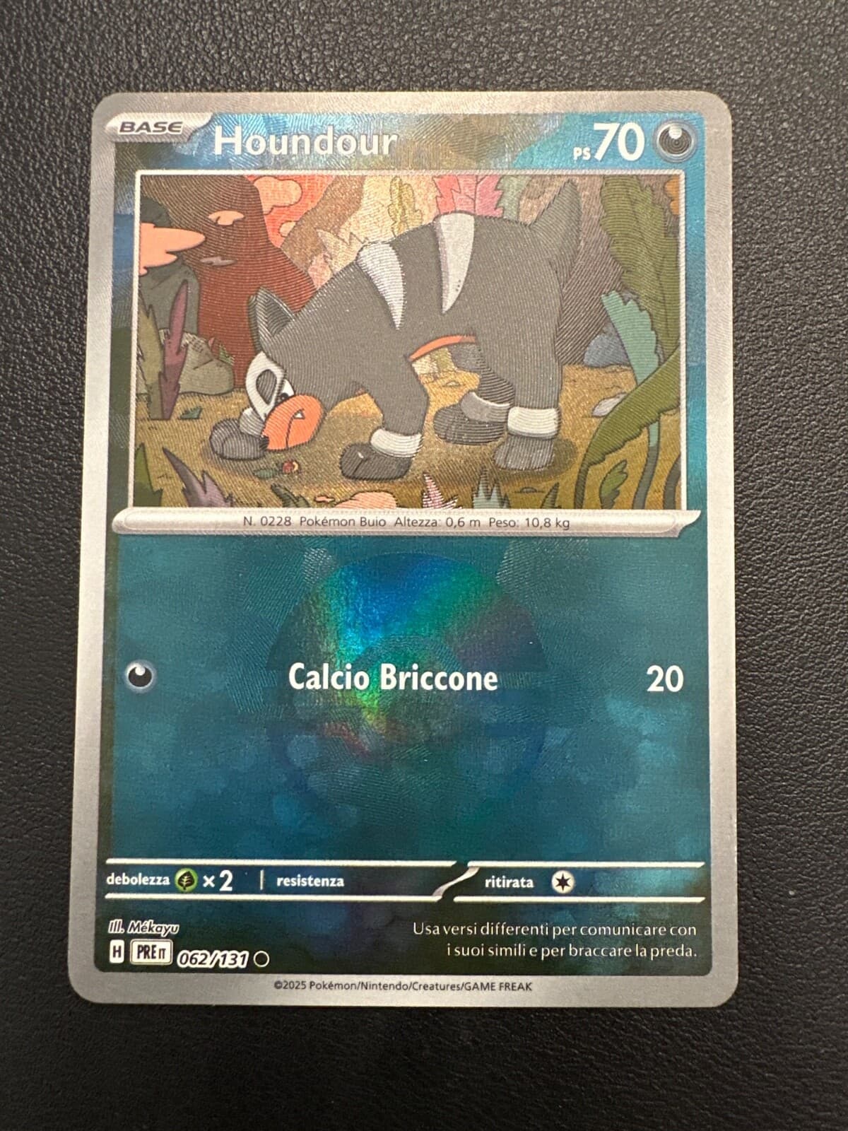 Pokémon Evoluzioni prismatiche Houndour Pokeball Holo 62/131