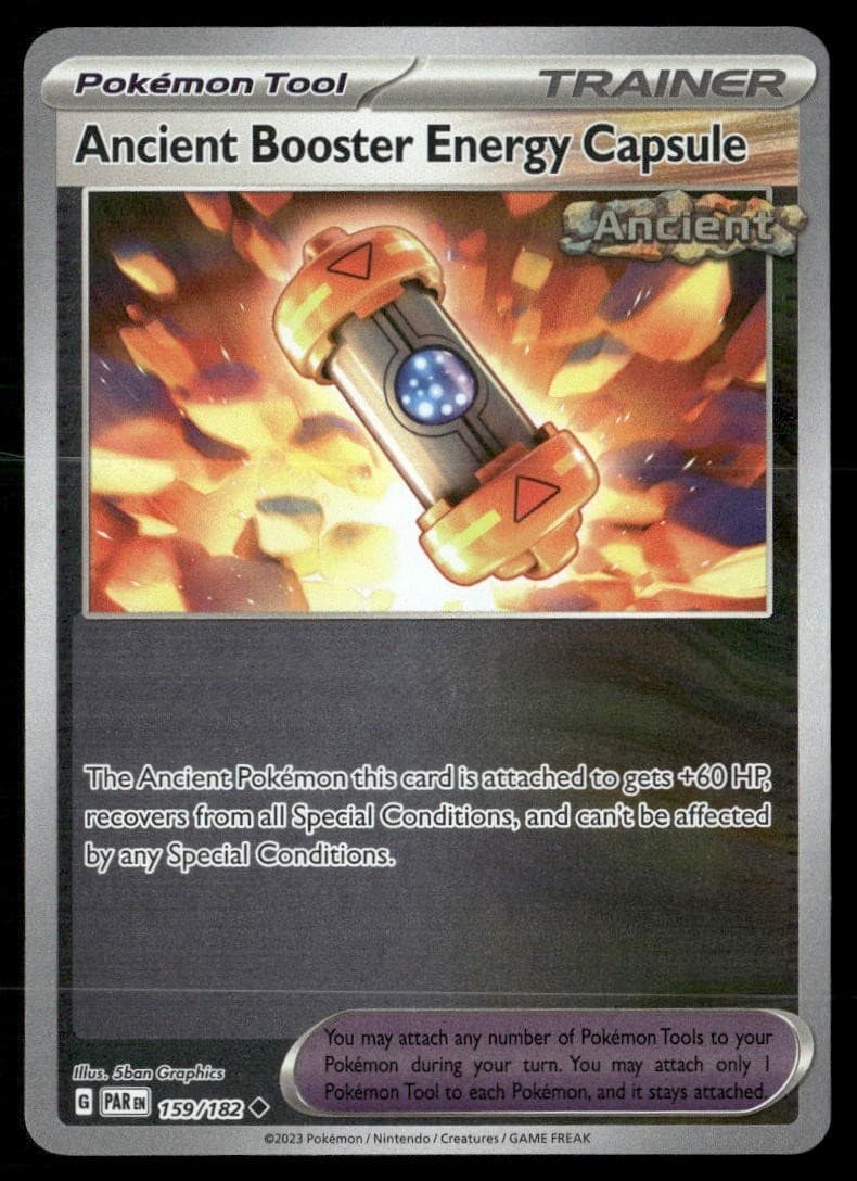 Ancient Booster Energy Capsule 159/182 Paradox Rift Trainer Holo TCG Pokemon