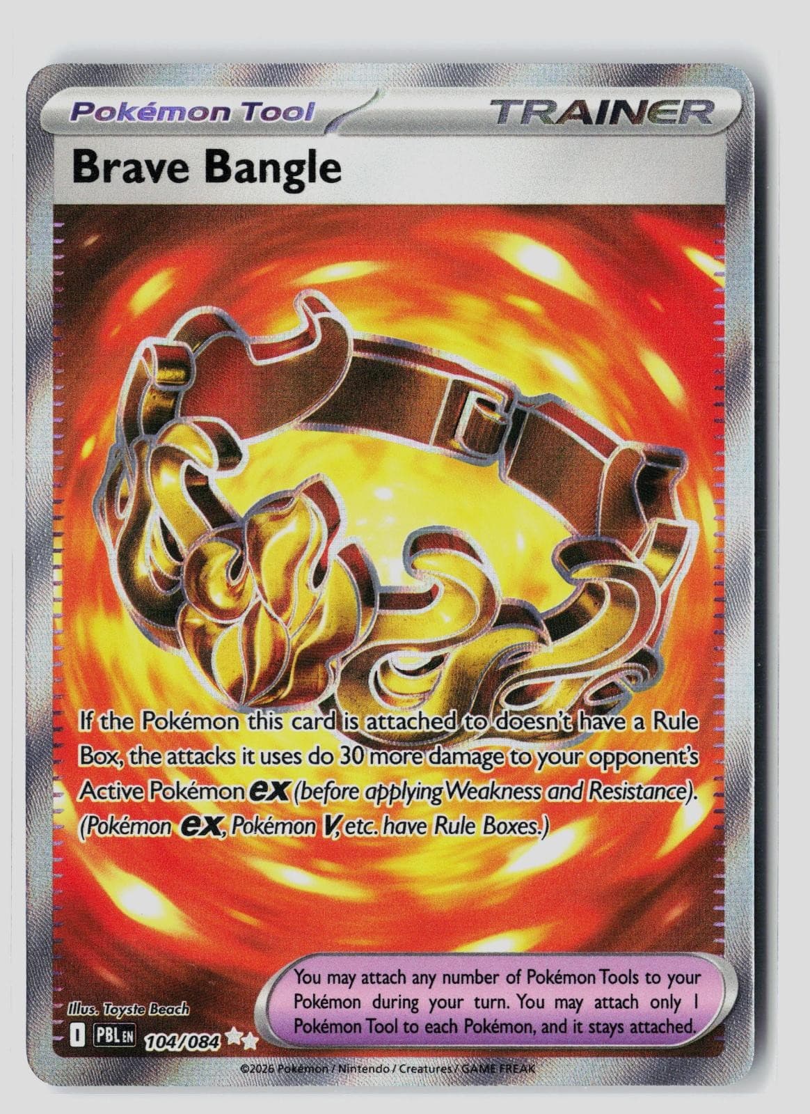 Brave Bangle 104/084 Ultra Rare Pitch Black Pokemon Toyste Beach