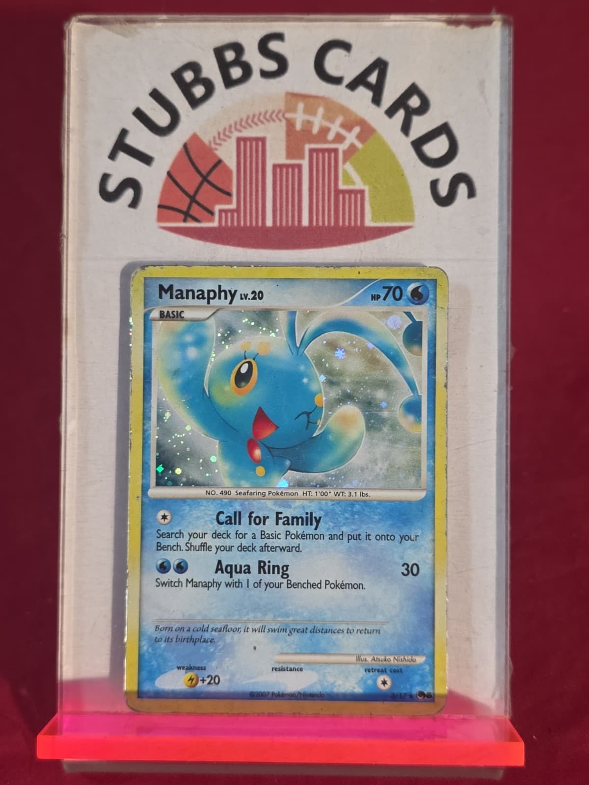 Manaphy 3/17 Pop Series 6 Holo Pokémon card 2007