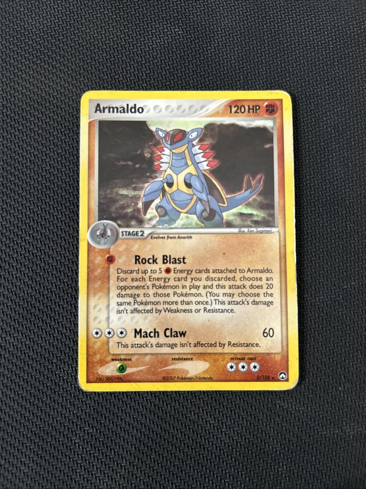 Armaldo 3/108 EX Power Keepers Holo HP