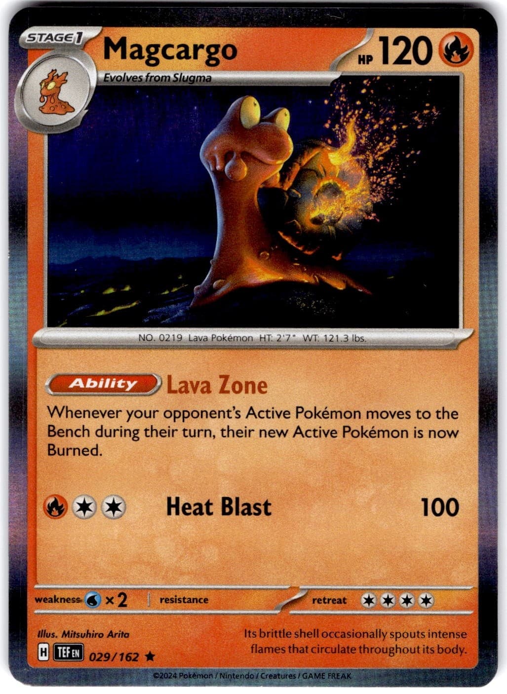 Pokemon Magcargo Temporal Forces 29/162 Normal Holo Near Mint English