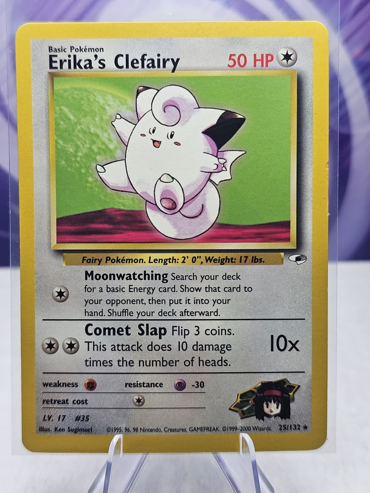 Erika's Clefairy 25/132 Rare Gym Heroes Pokemon Unlimited 
