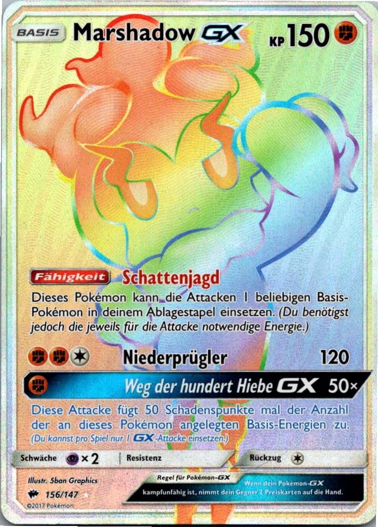 Pokémon Marshadow GX 156/147 Nacht in Flammen 2017 Deutsch