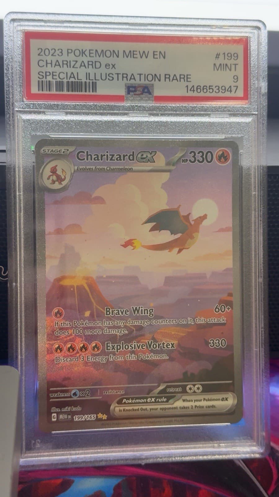 Charizard ex 199/165 SV Scarlet & Violet 151 Holo SIR 330HP Eng PSA 9