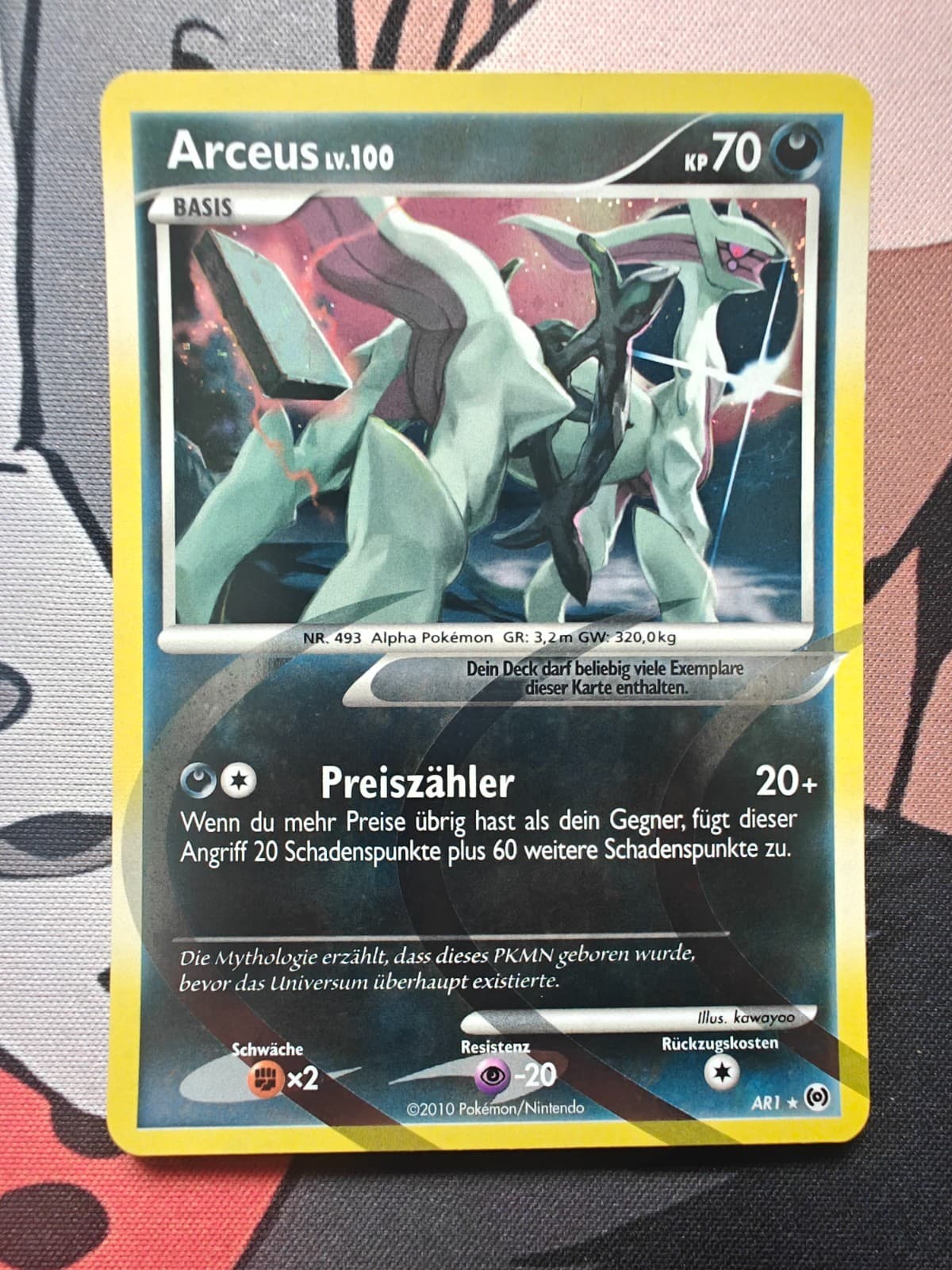 Arceus LV. 100 Holo Pokemon Karte Deutsch AR1 Arceus EXC