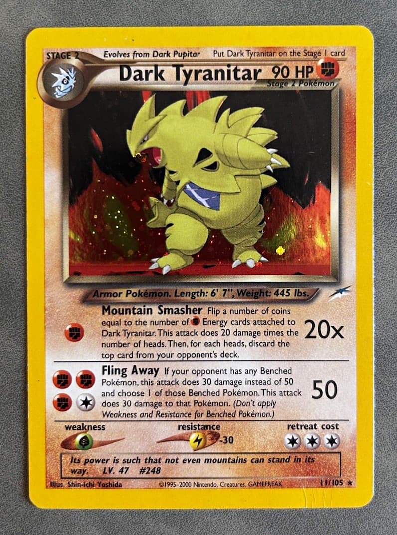 Dark Tyranitar 11/105 Neo Destiny Holo Rare Pokemon TCG English Open to Offers