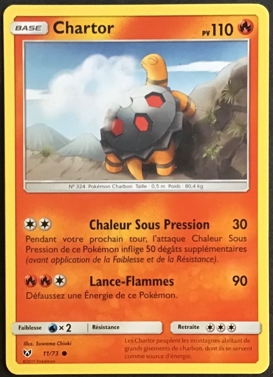 CARTE POKÉMON Chartor Légendes Brillantes 11/73 Excellent état, jamais jouée