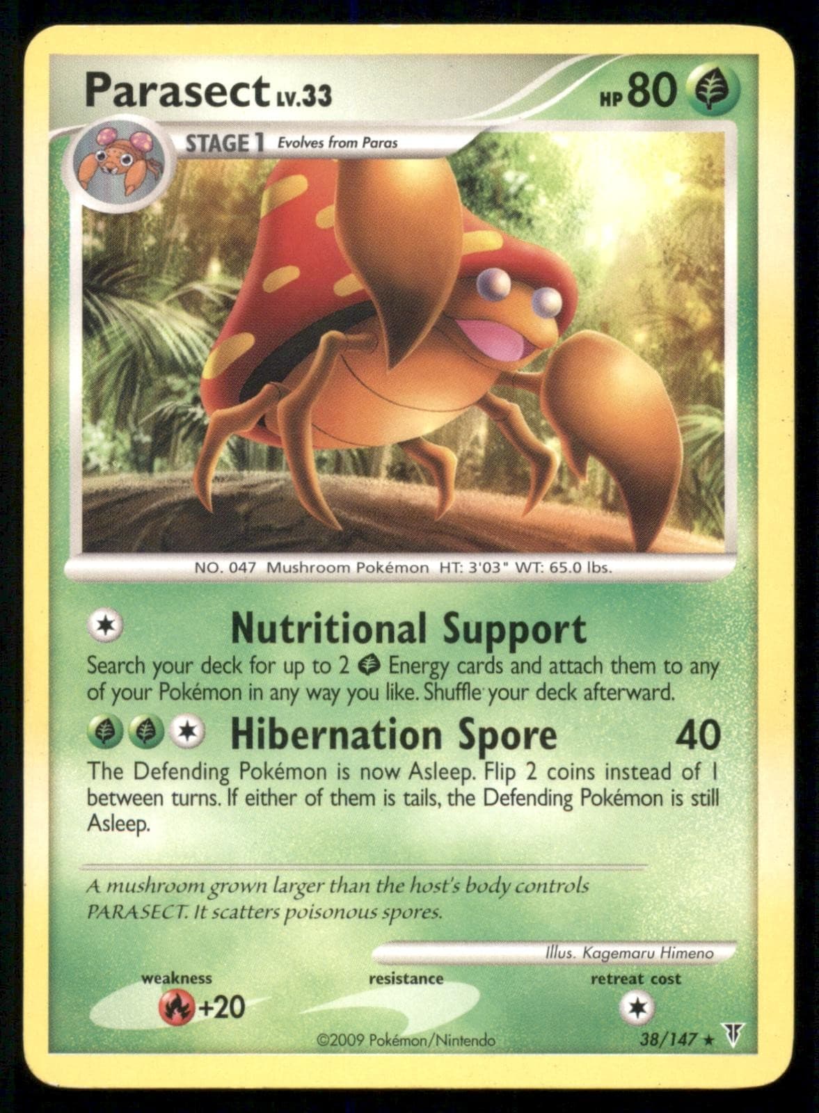 Parasect 38/147 Rare Supreme Victors Pokemon Moderately Played
