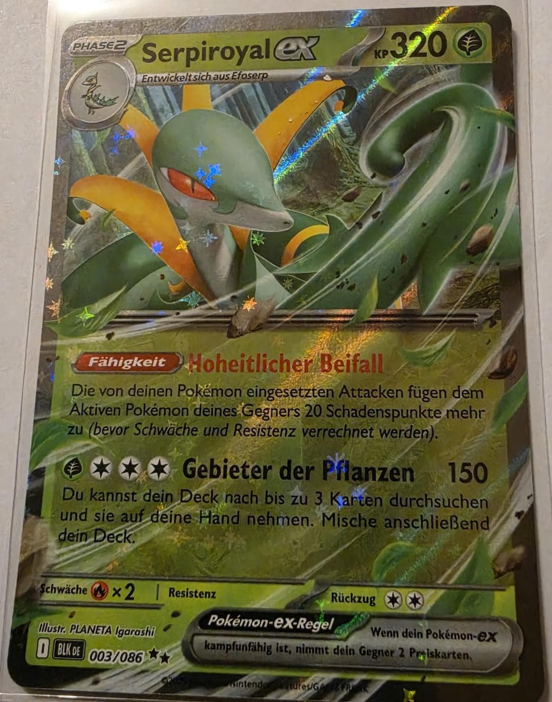Pokémon Serpiroyal ex Schwarze Blitze #3/86 🇩🇪