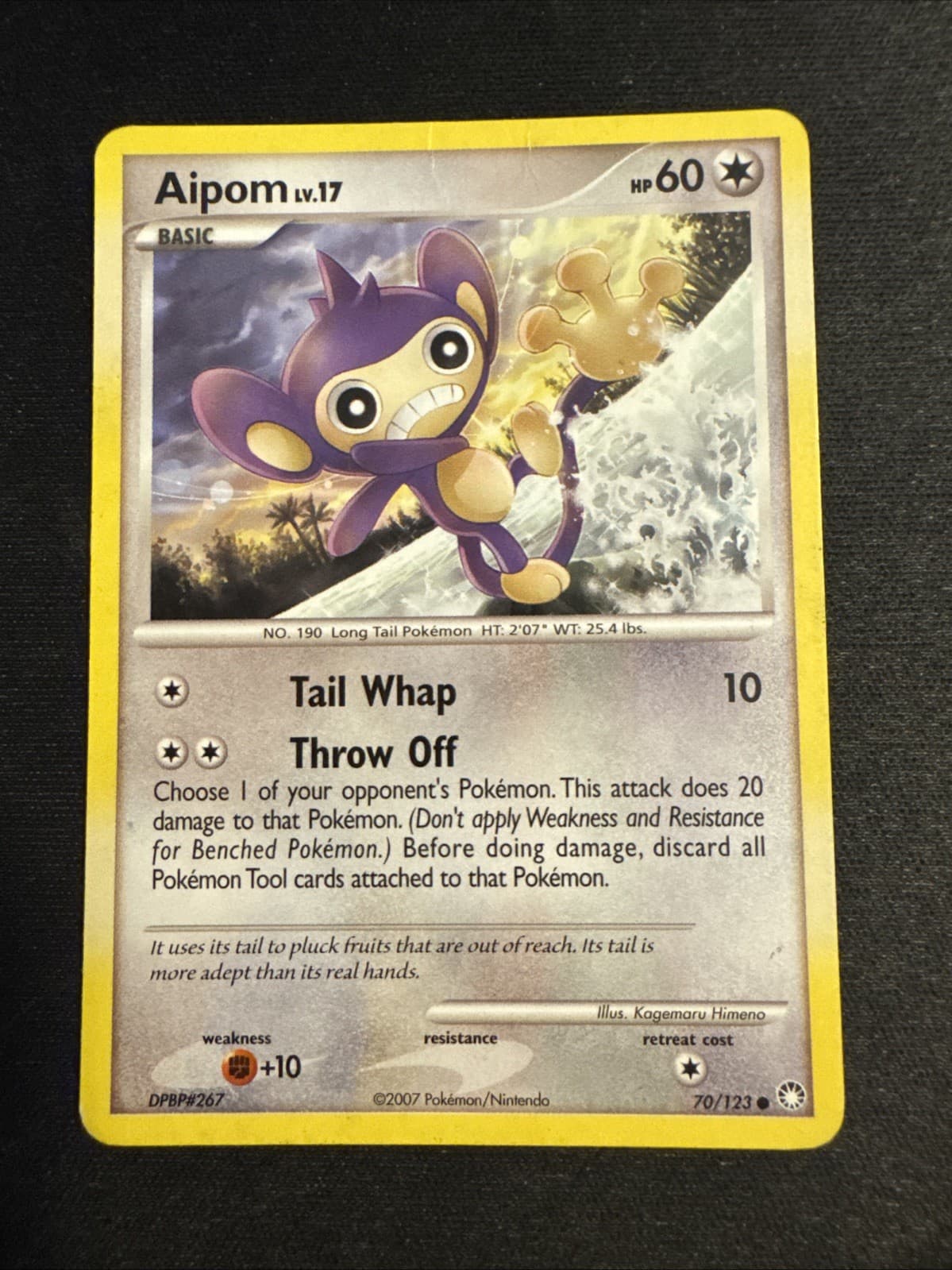 2007 Pokemon Mysterious Treasures Aipom #70/123