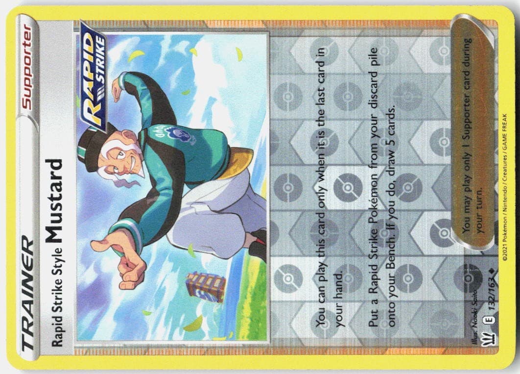 Rapid Strike Style Mustard 176/163 Rainbow Rare Battle Styles Pokemon Near Mint