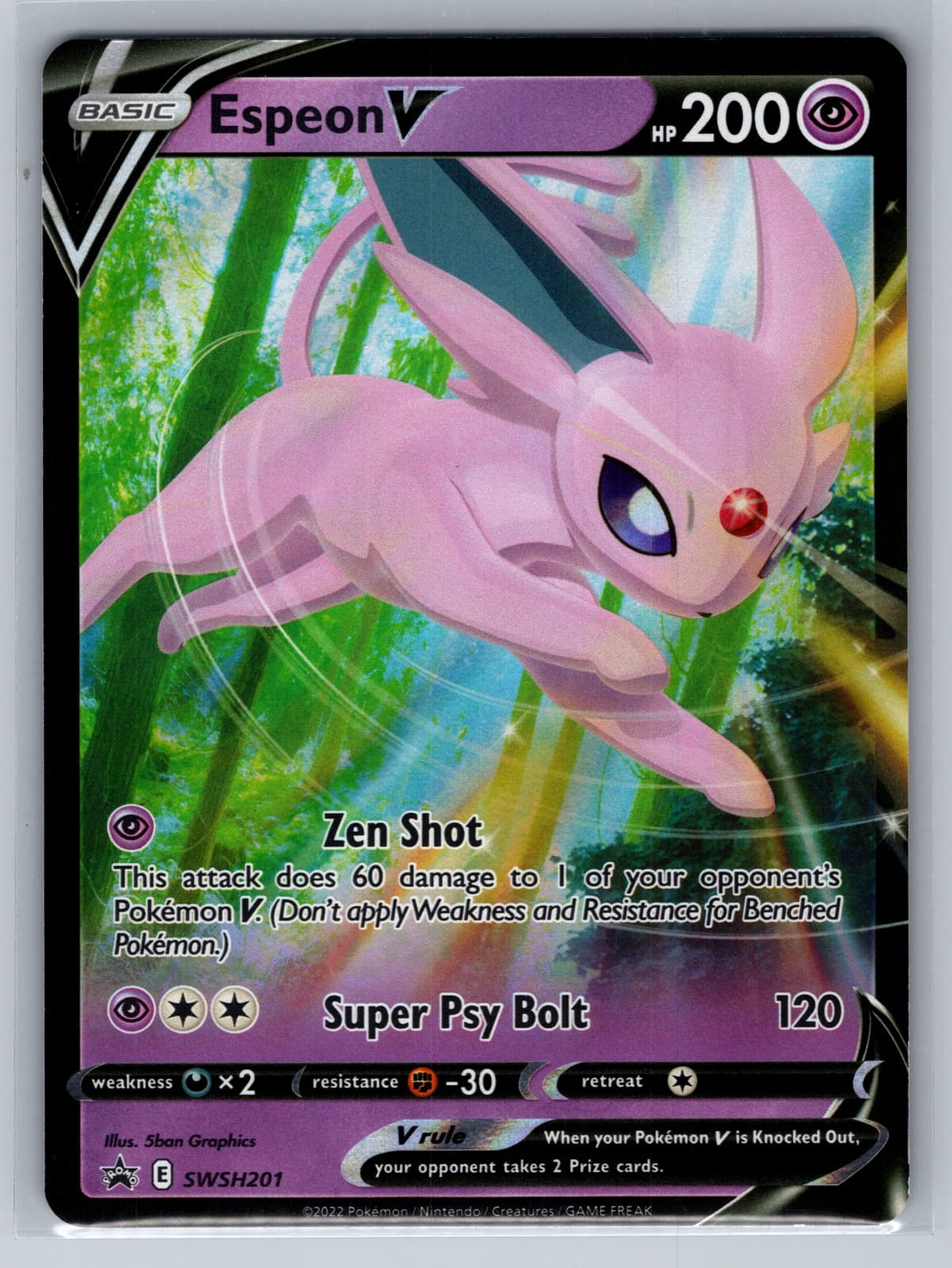Espeon V #SWSH201 Sword & Shield Pokemon TCG
