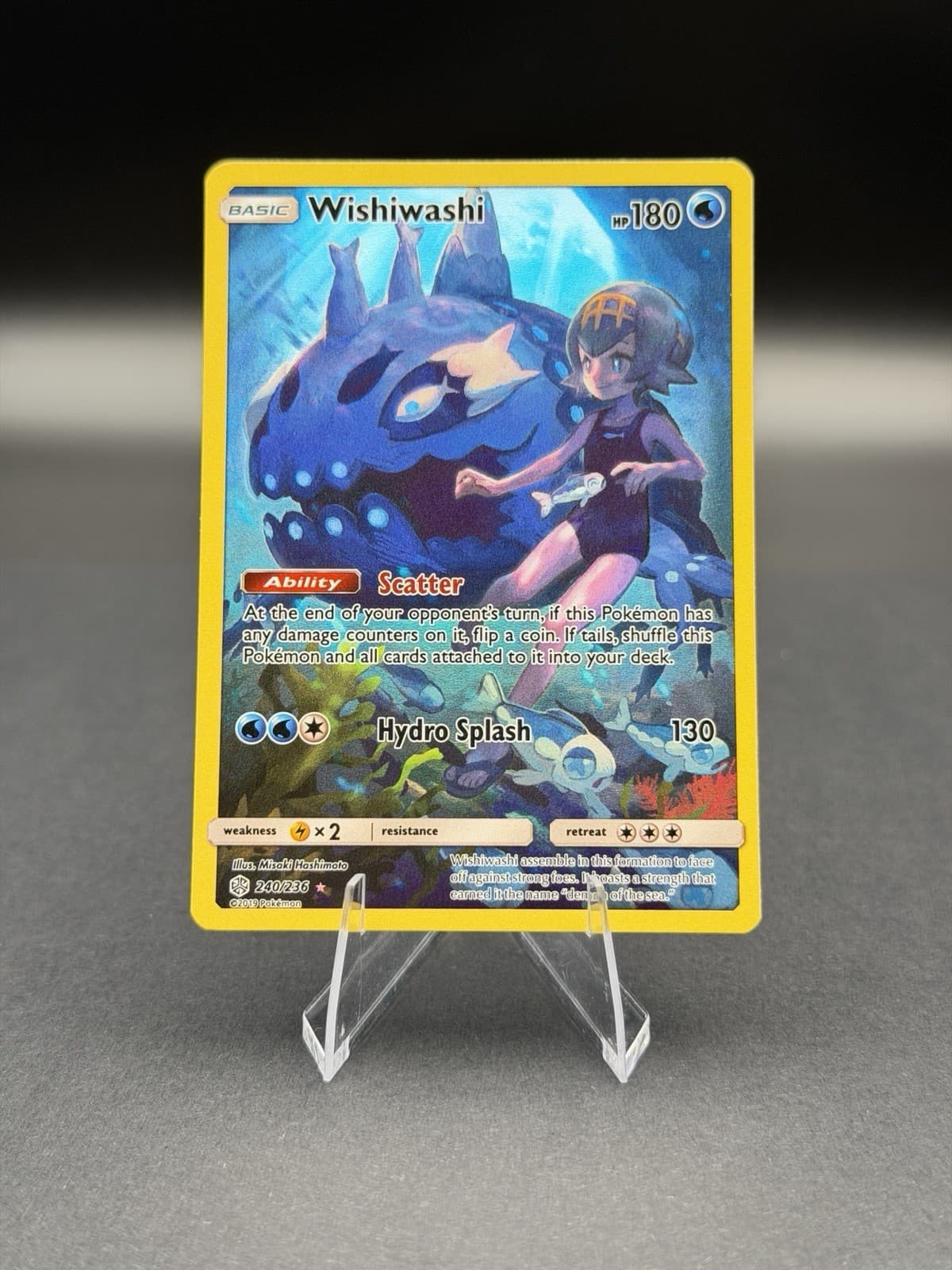 Wishiwashi 240/236 Secret Rare Cosmic Eclipse Pokemon Holo Near Mint