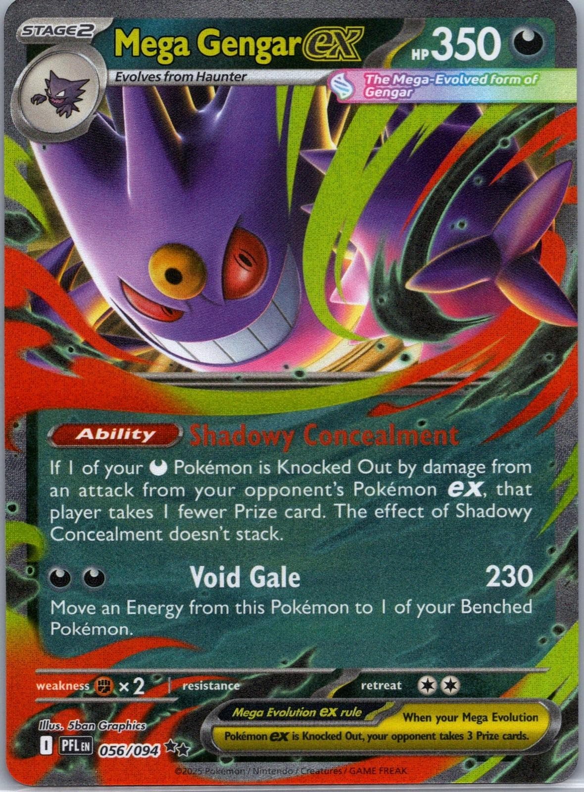 Pokemon Phantasmal Flames #056/094 Mega Gengar ex