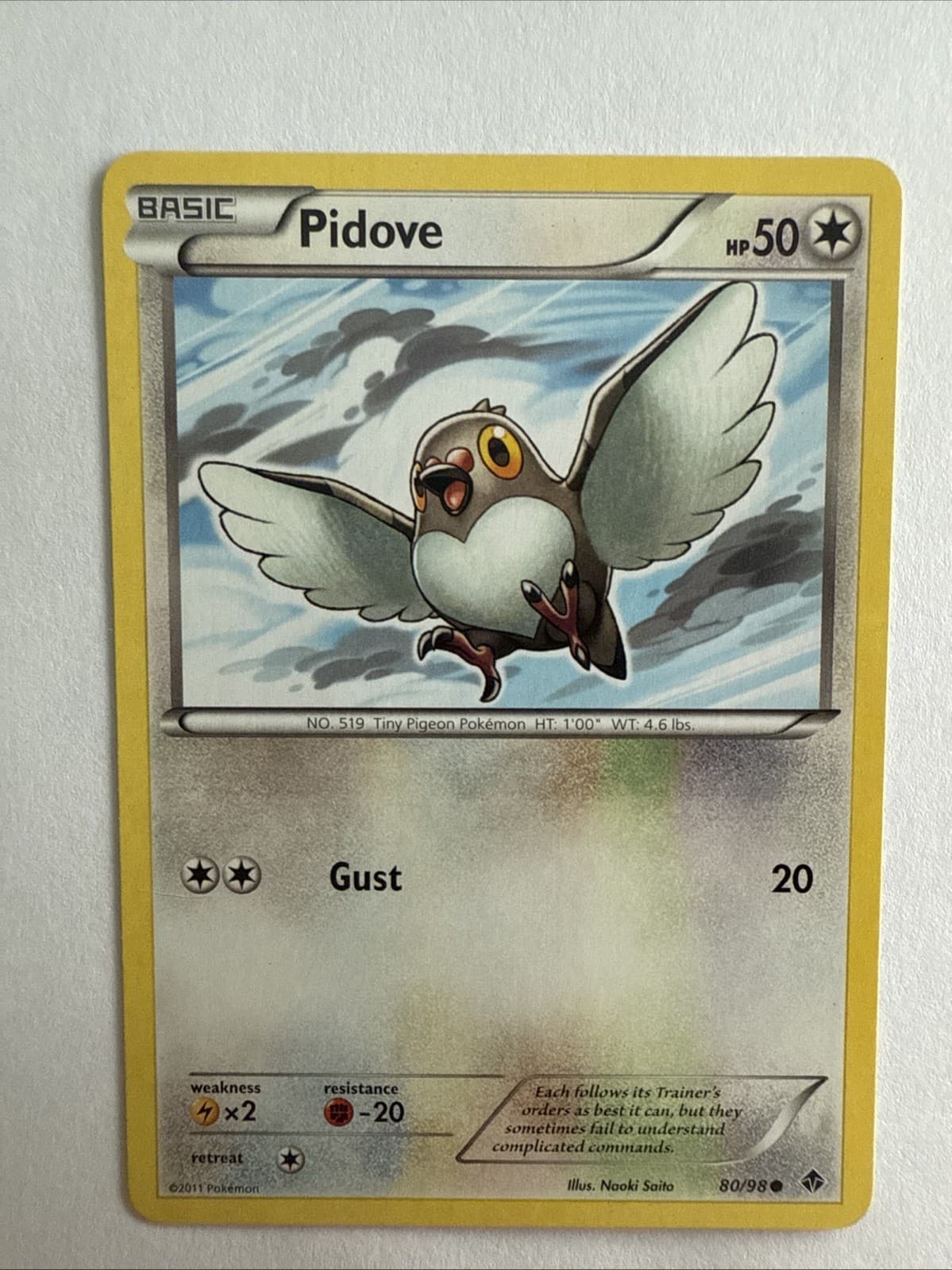 PIDOVE 80/98 C EMERGING POWERS POKEMON LP PIDOVE