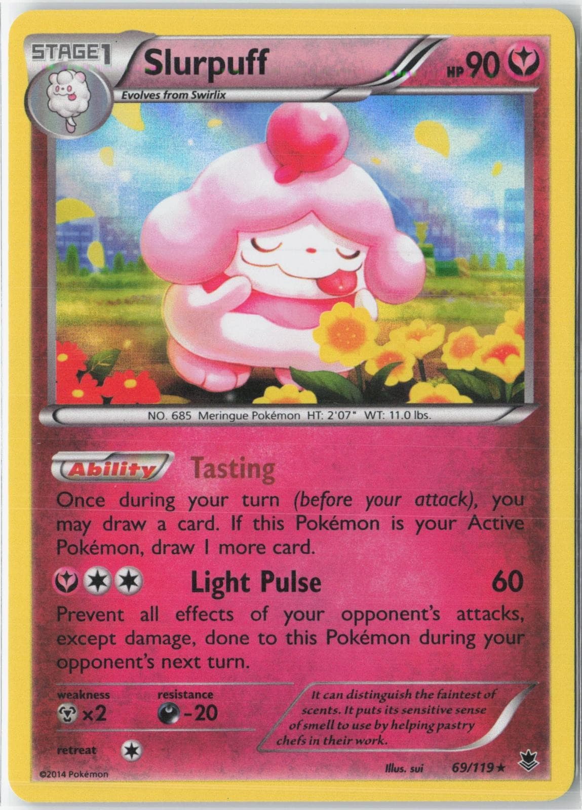 Slurpuff 69/119 Holo Rare Phantom Forces Pokemon Moderately Played
