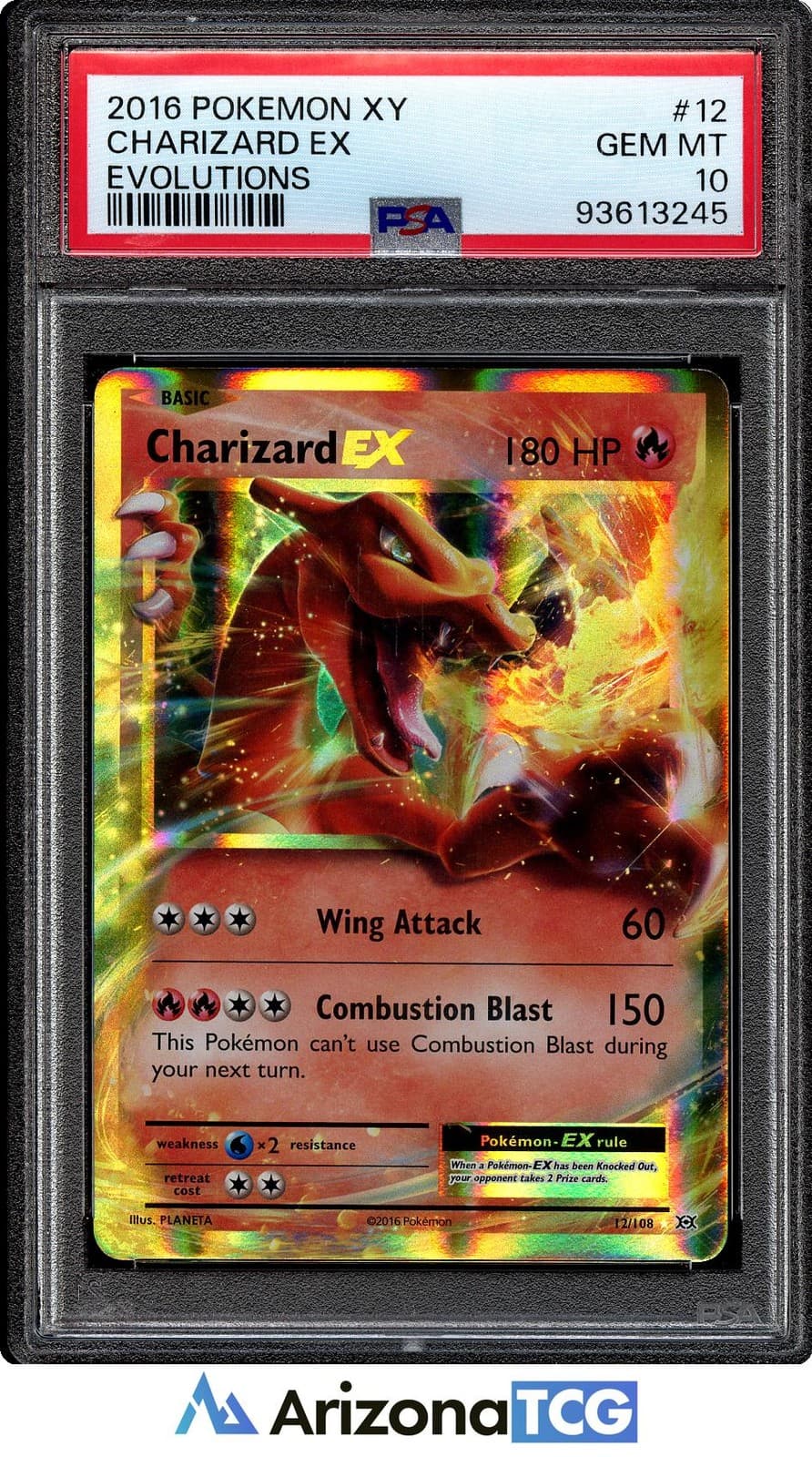 Pokemon 2016 Charizard EX 12/108 Holo Ultra Rare Evolutions GEM MINT PSA 10