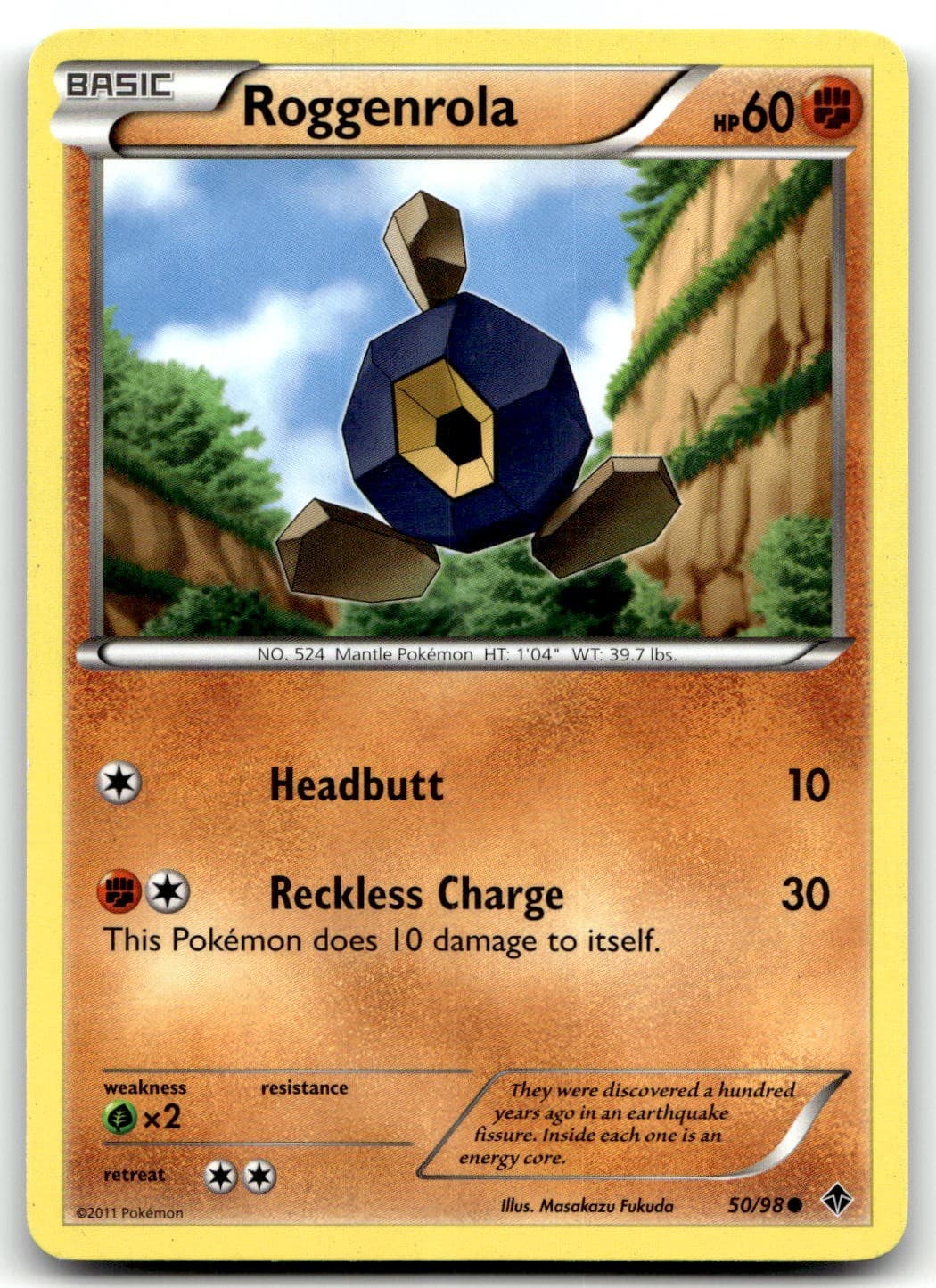 Roggenrola (50) 50/98 Emerging Powers Common Normal Pokemon TCG HP