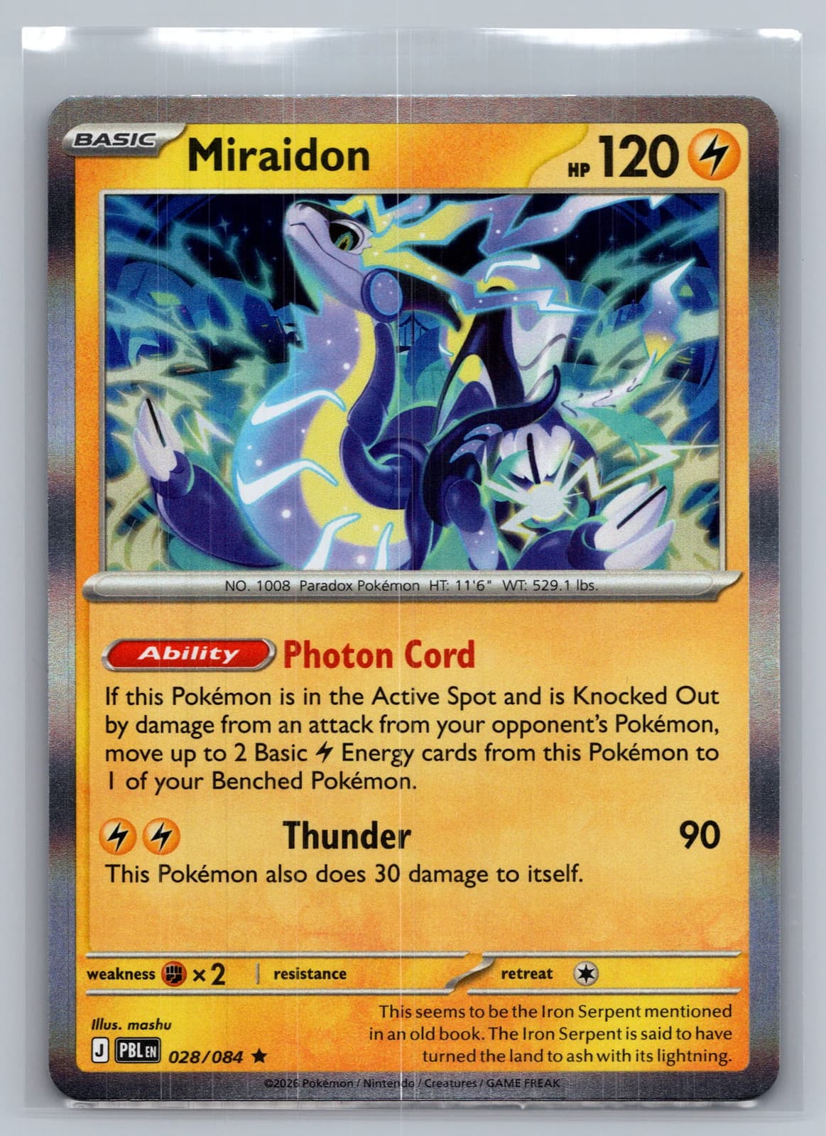 Miraidon #28/84 2026 Pitch Black Pokemon TCG
