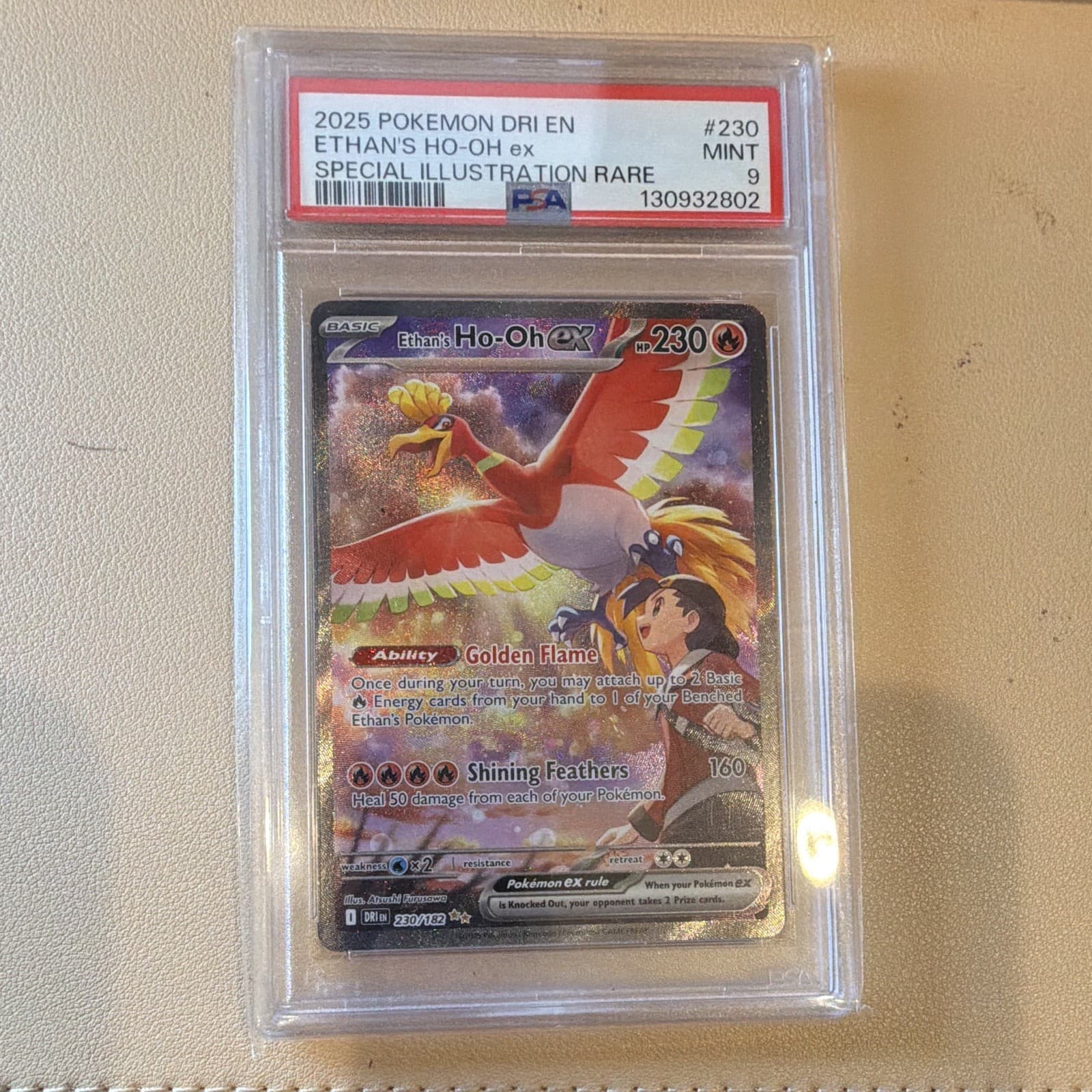 Pokémon TCG Sv10 Destined Rivals Ethan's Ho-Oh ex 230/182 SIR EN PSA 9