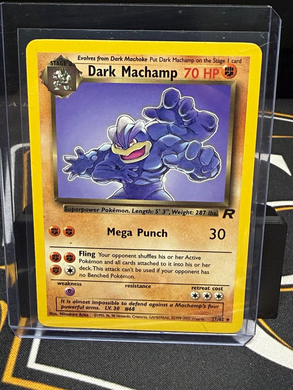 Pokemon Dark Machamp 27/82 Team Rocket Rare Unlimited non holo