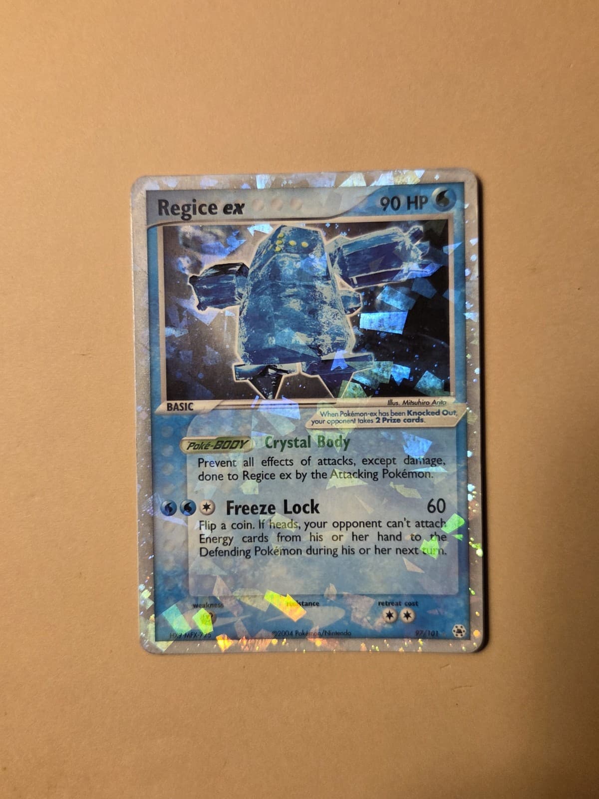 2004 Pokemon TCG Hidden Legends Regice ex - Ultra Rare - 97/101 - Heavily Played