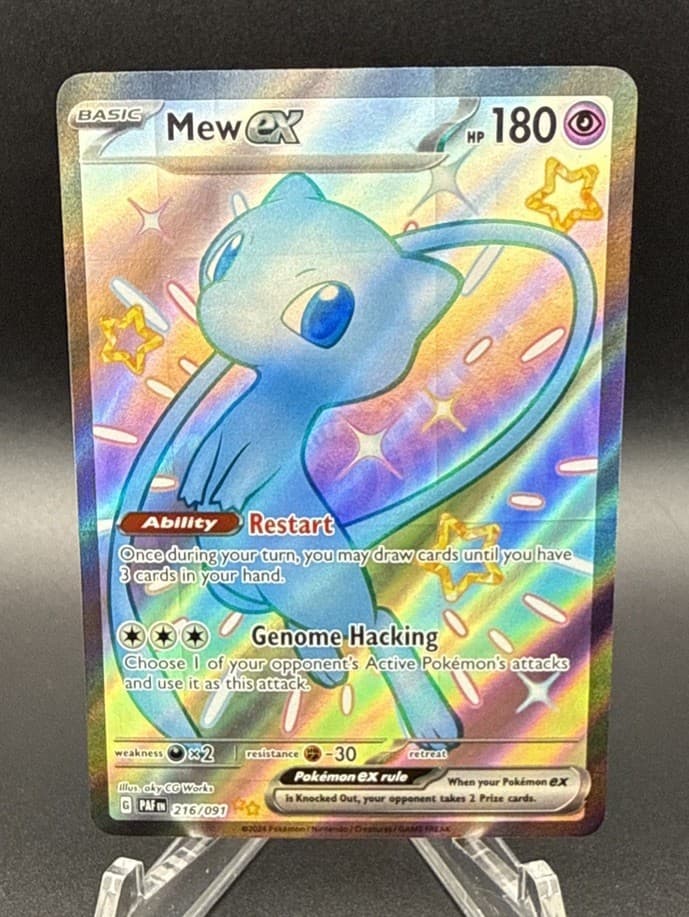 Pokemon TCG Mew ex 216/091 SV Paldean Fates Shiny Ultra Rare Full Art Holo