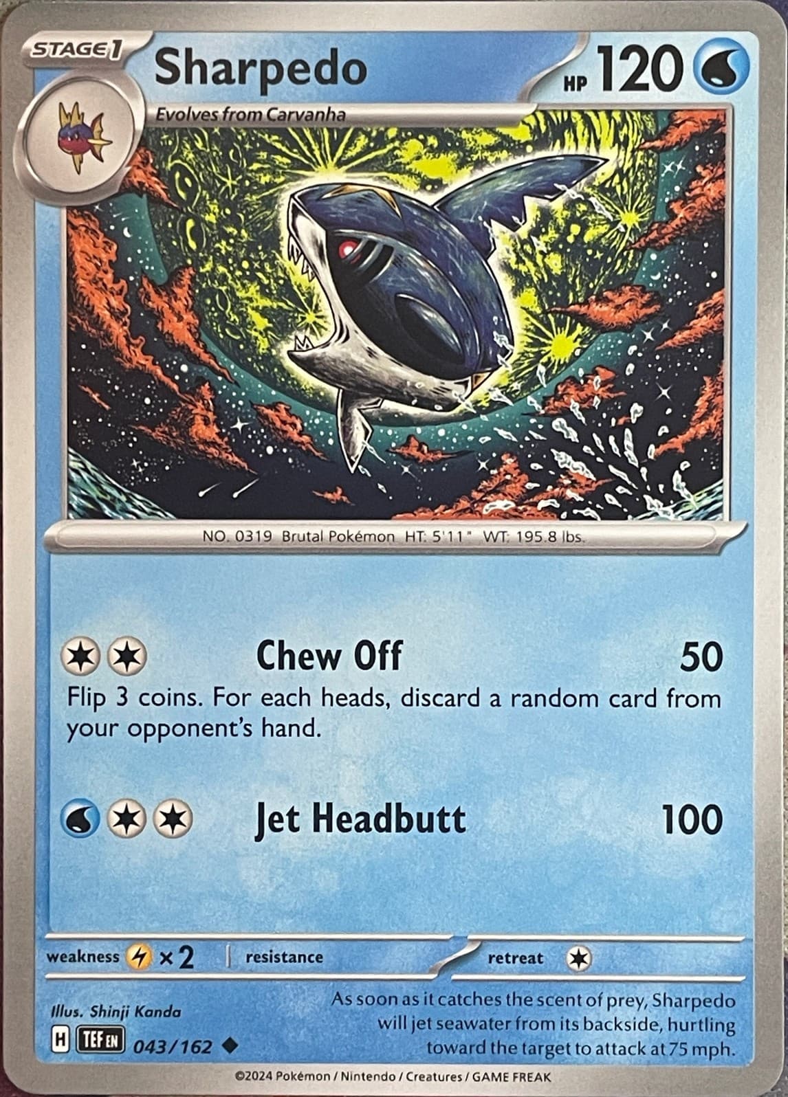Sharpedo - 043/162 - Temporal Forces Pokemon 2024