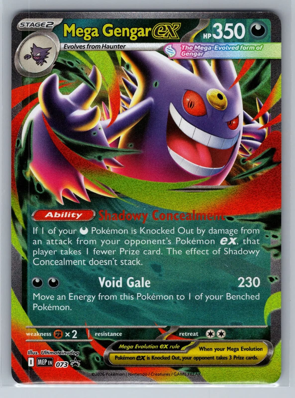 Mega Gengar EX #MEP EN 073 Mega Evolution Pokemon TCG